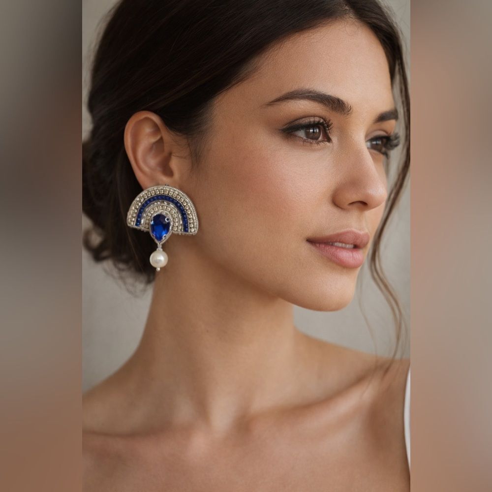 diamond dangle earrings  P16